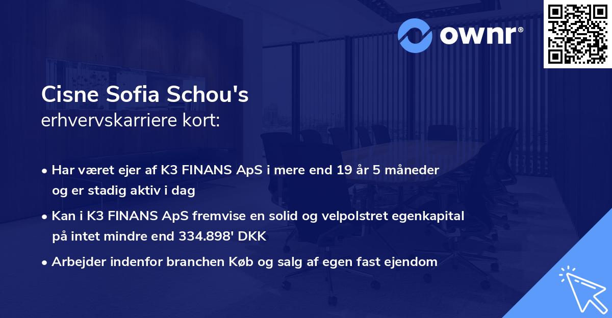 Cisne Sofia Schou's erhvervskarriere kort