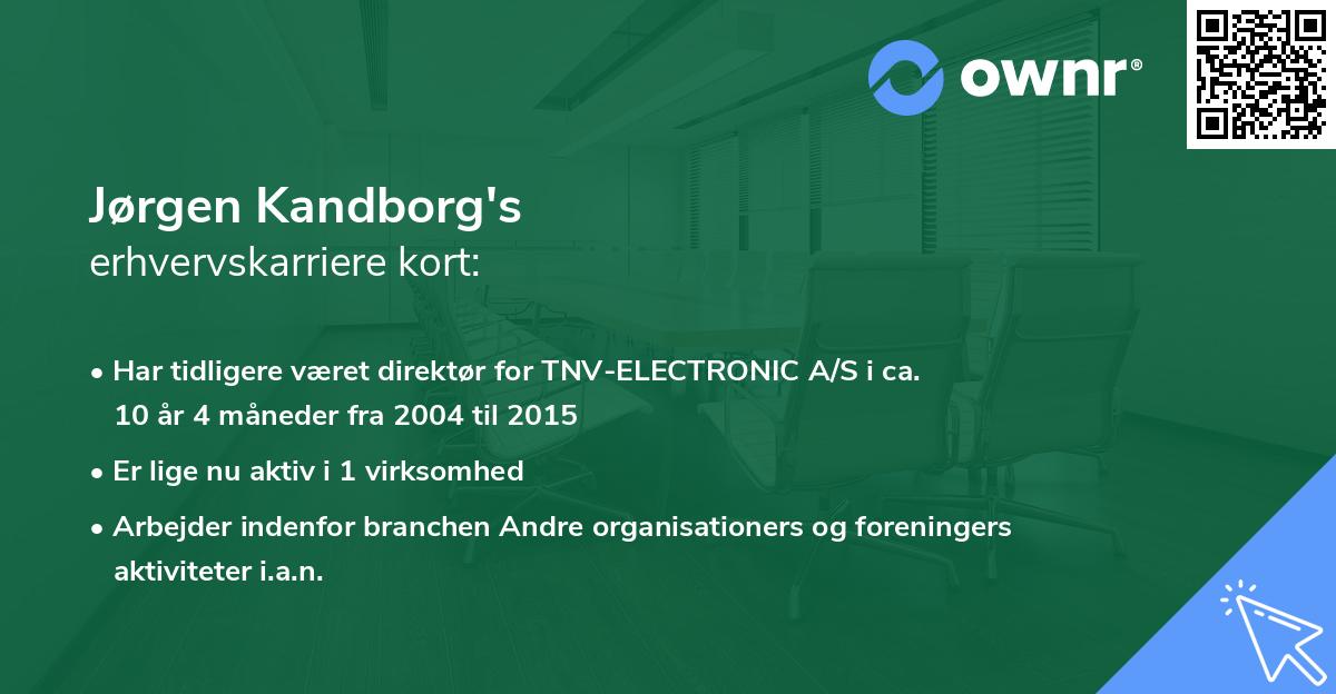 Jørgen Kandborg's erhvervskarriere kort