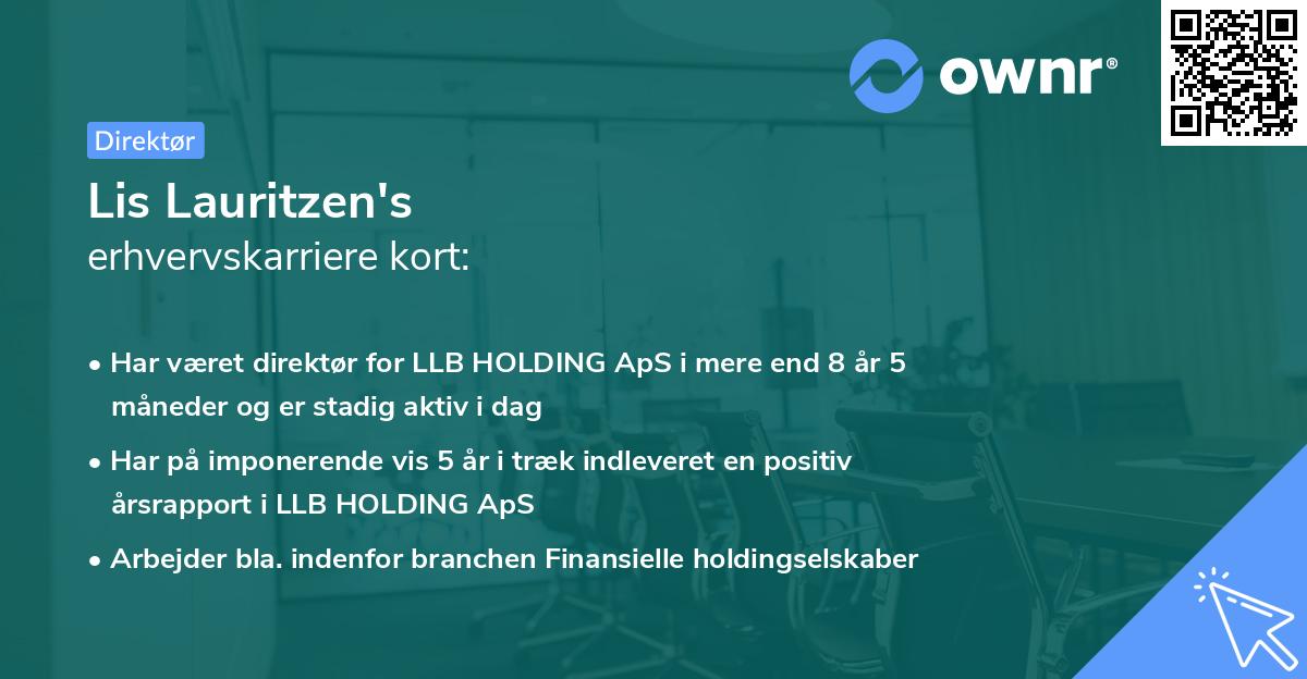 Lis Lauritzen's erhvervskarriere kort