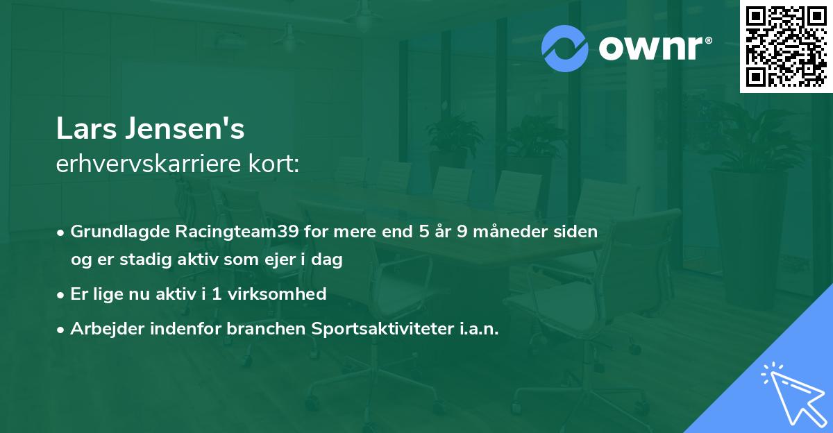 Lars Jensen's erhvervskarriere kort