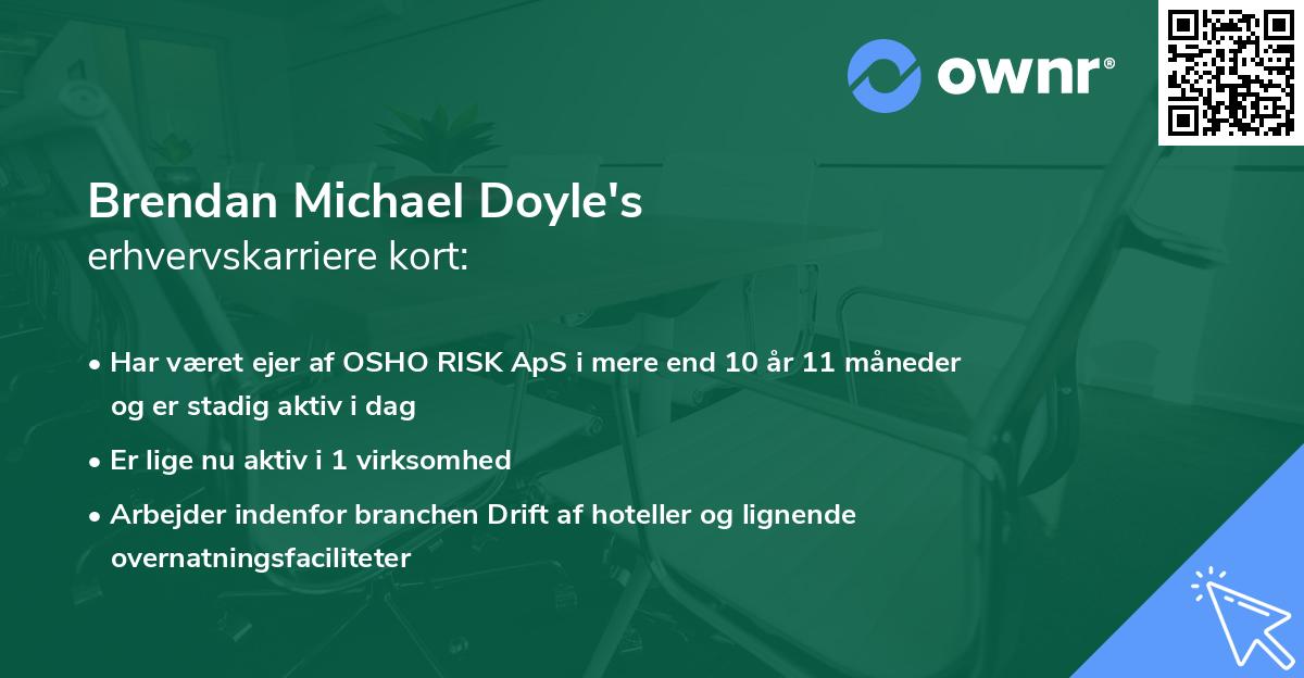 Brendan Michael Doyle's erhvervskarriere kort