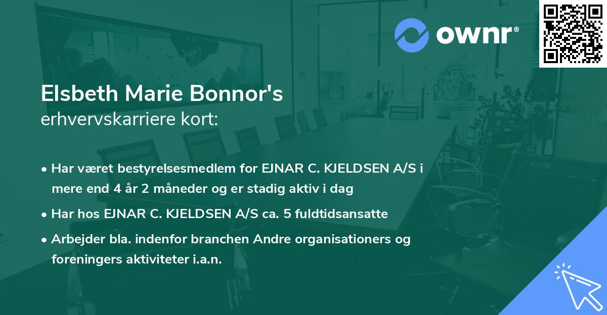 Elsbeth Marie Bonnor's erhvervskarriere kort