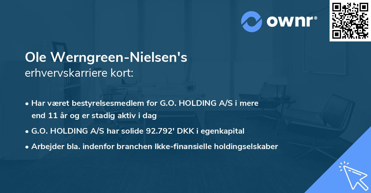 Ole Werngreen-Nielsen's erhvervskarriere kort