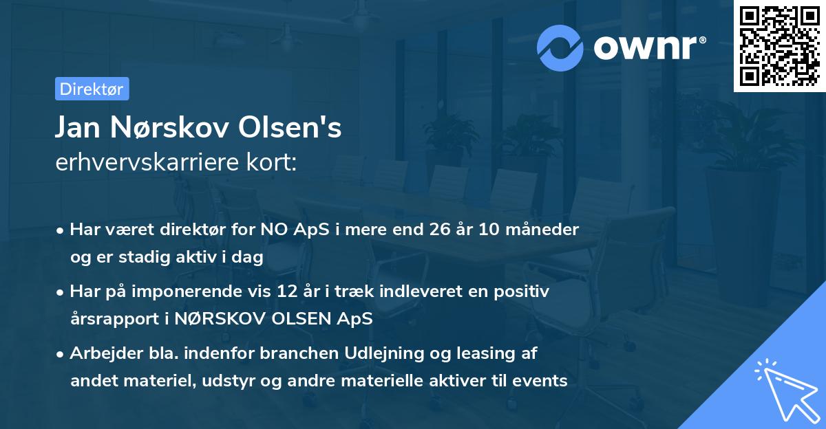 Jan Nørskov Olsen's erhvervskarriere kort