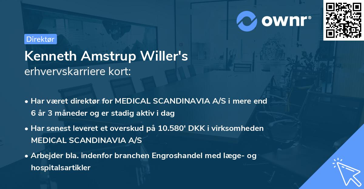 Kenneth Amstrup Willer's erhvervskarriere kort