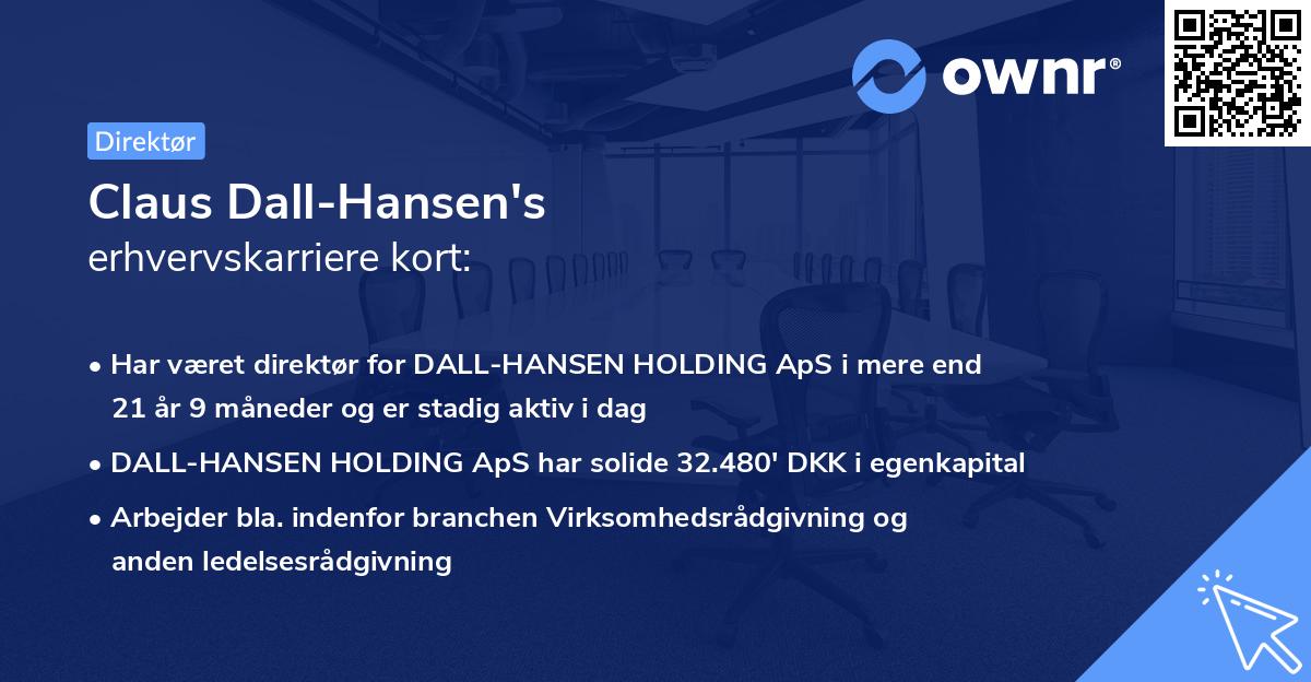 Claus Dall-Hansen's erhvervskarriere kort