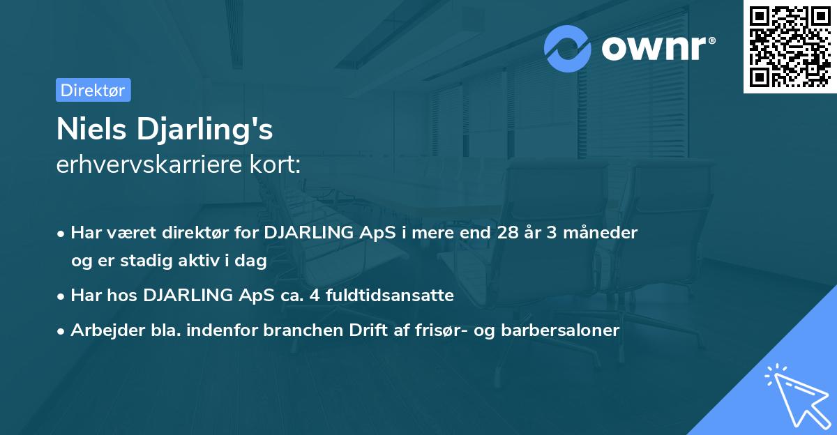 Niels Djarling's erhvervskarriere kort