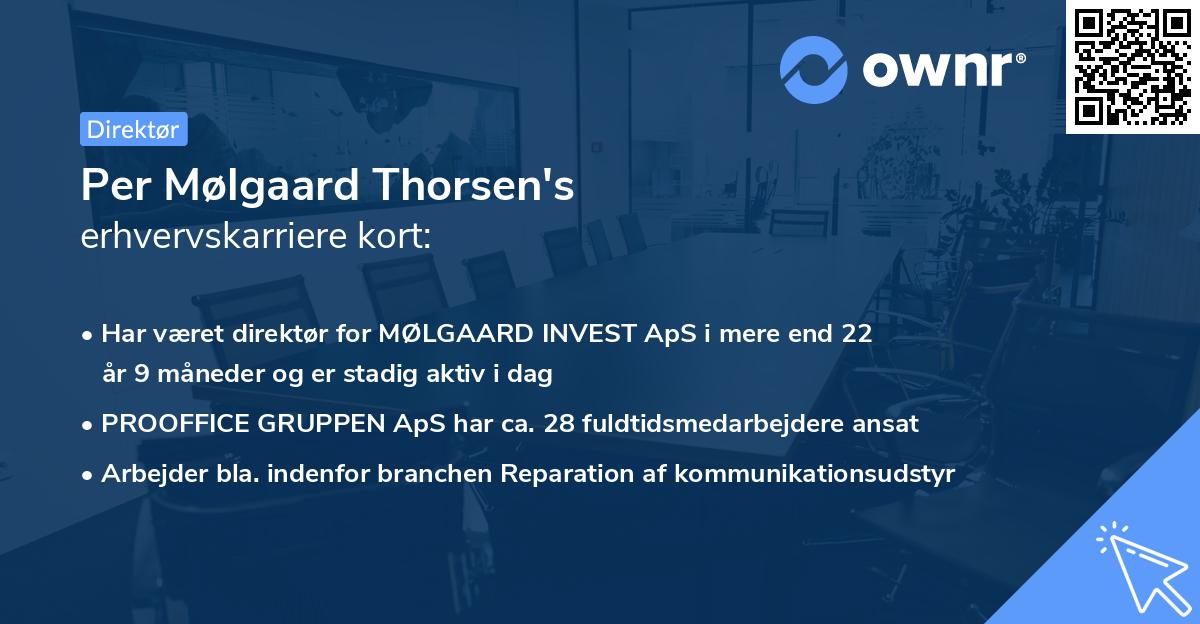 Per Mølgaard Thorsen's erhvervskarriere kort