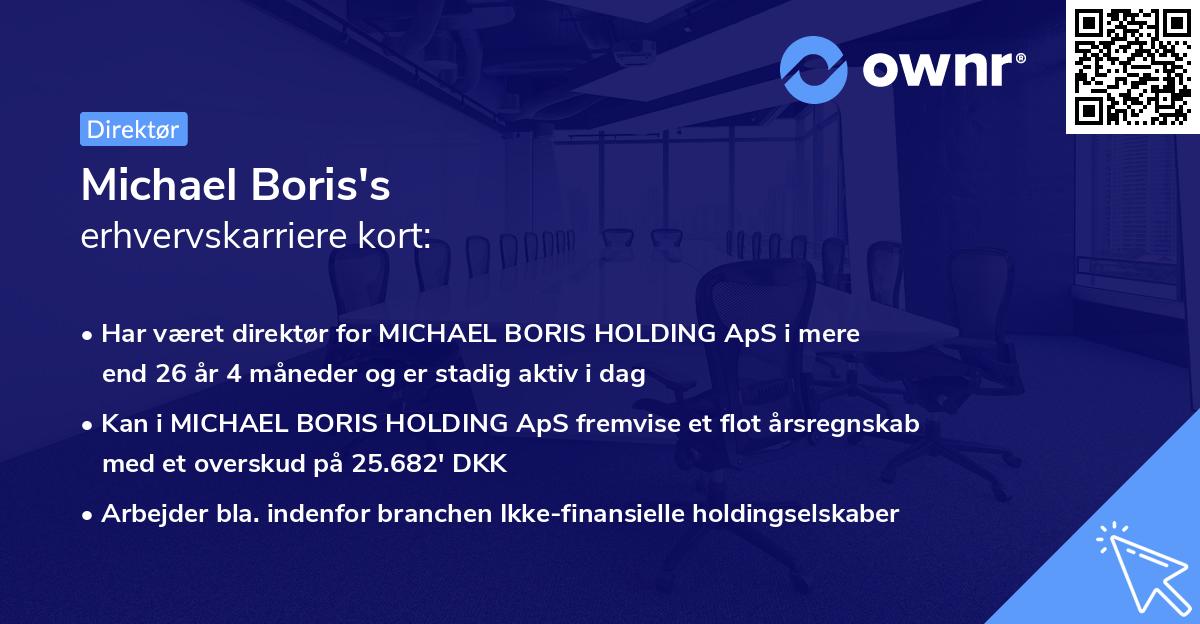 Michael Boris's erhvervskarriere kort