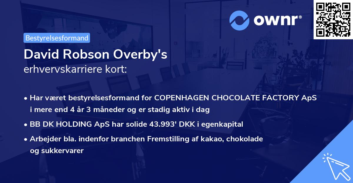 David Robson Overby's erhvervskarriere kort