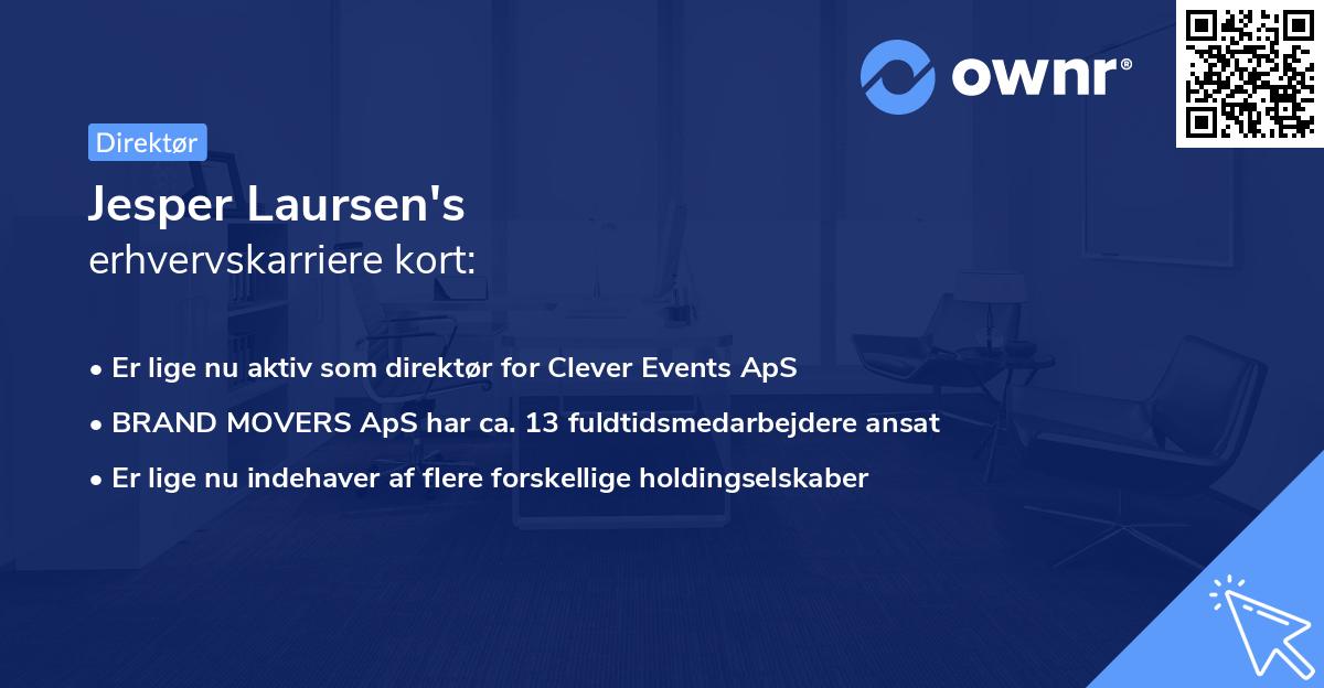 Jesper Laursen's erhvervskarriere kort