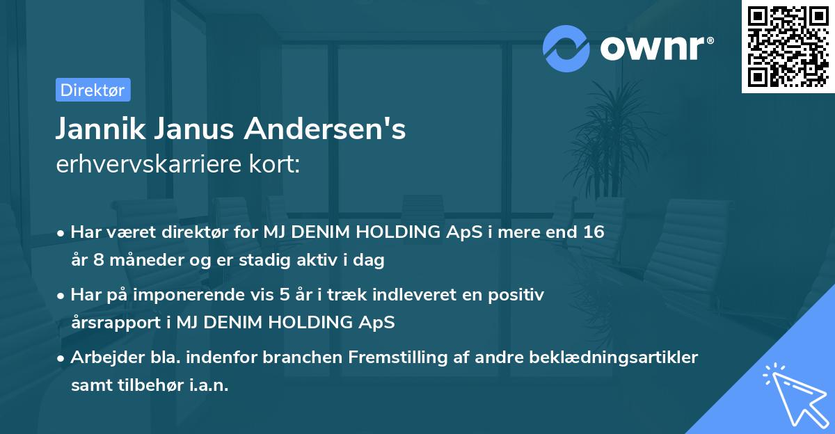 Jannik Janus Andersen's erhvervskarriere kort