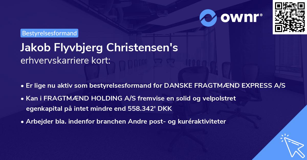 Jakob Flyvbjerg Christensen's erhvervskarriere kort