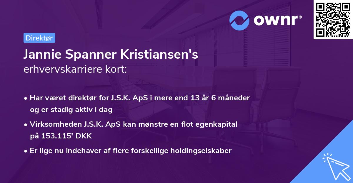 Jannie Spanner Kristiansen's erhvervskarriere kort