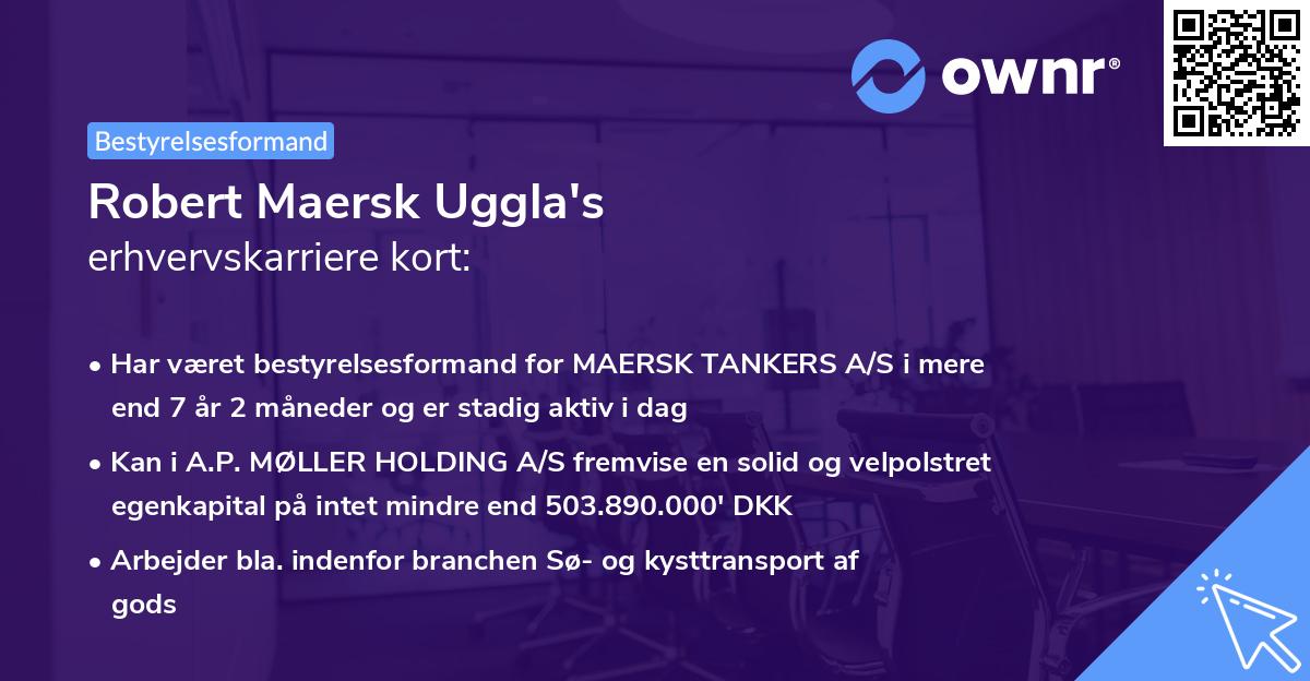 Robert Maersk Uggla's erhvervskarriere kort