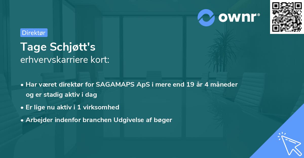 Tage Schjøtt's erhvervskarriere kort