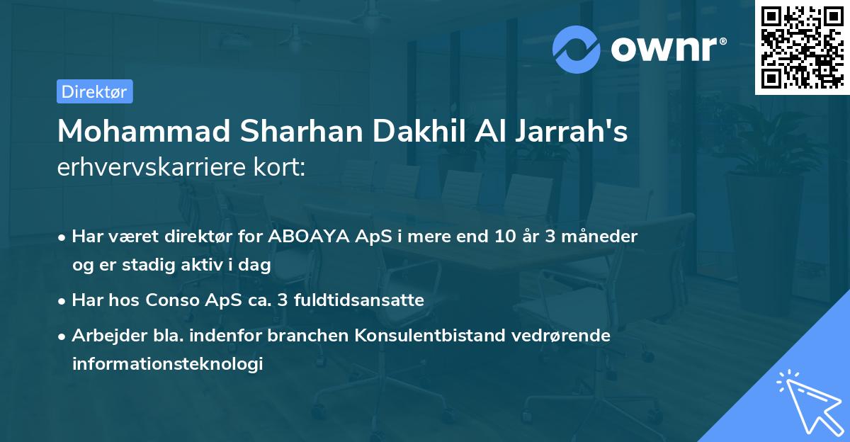 Mohammad Sharhan Dakhil Al Jarrah's erhvervskarriere kort