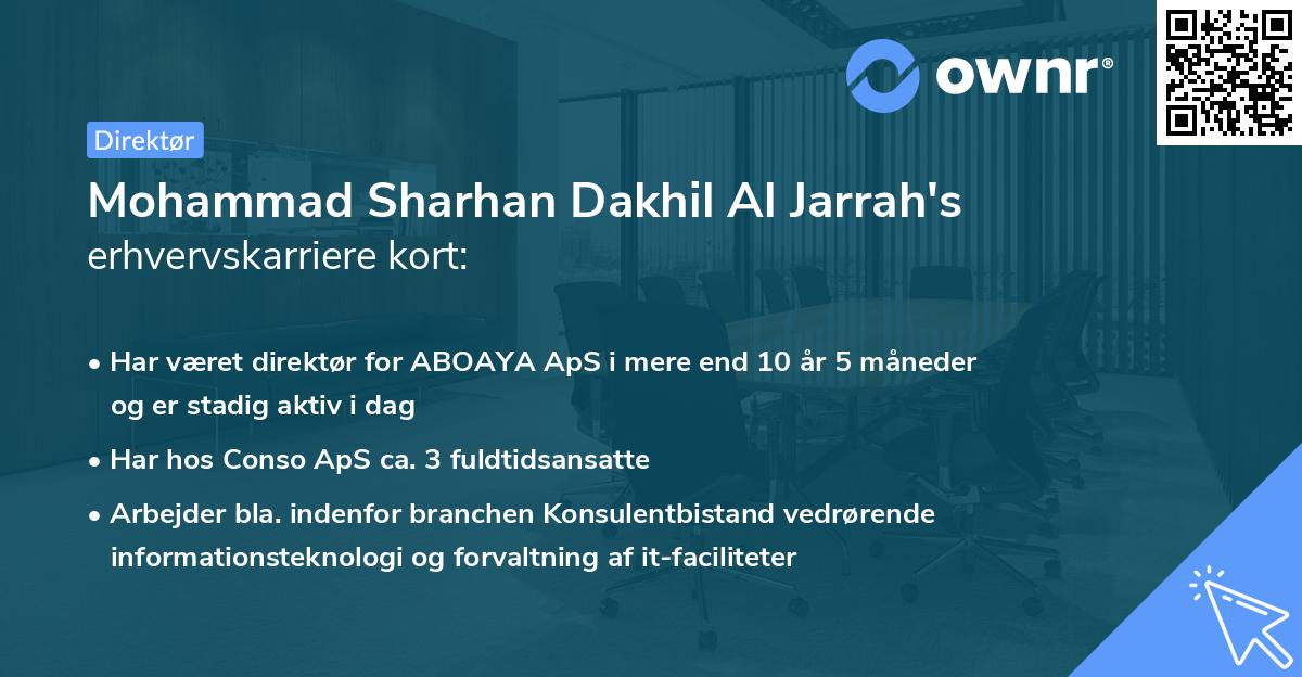 Mohammad Sharhan Dakhil Al Jarrah's erhvervskarriere kort