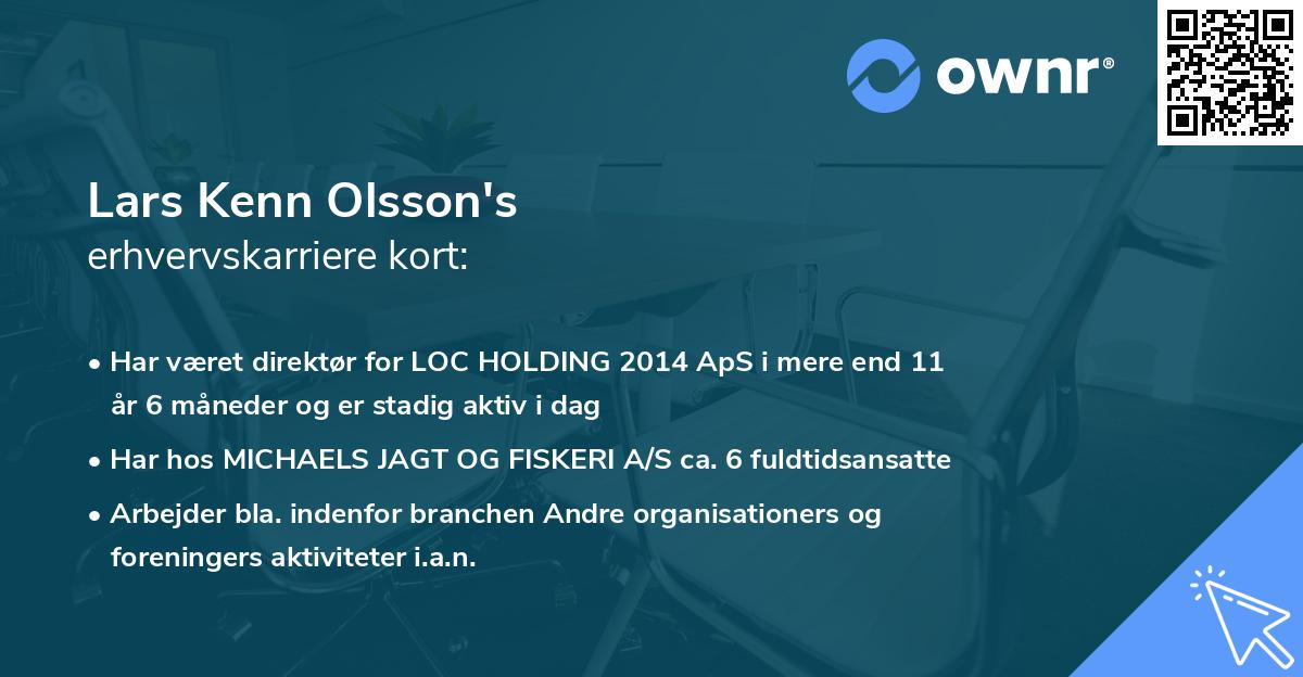 Lars Kenn Olsson's erhvervskarriere kort