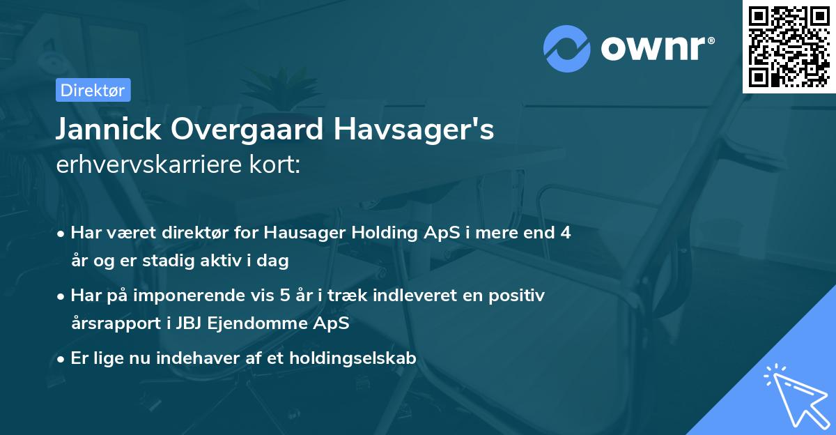 Jannick Overgaard Havsager's erhvervskarriere kort