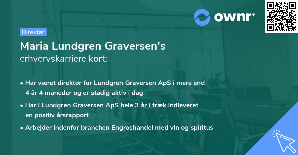 Maria Lundgren Graversen's erhvervskarriere kort