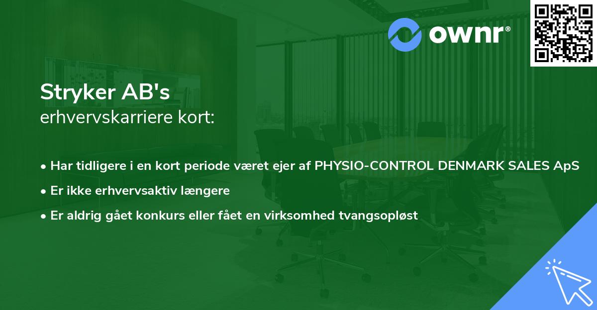 Stryker AB's erhvervskarriere kort