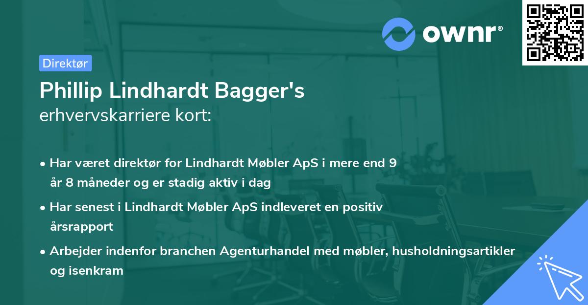 Phillip Lindhardt Bagger's erhvervskarriere kort