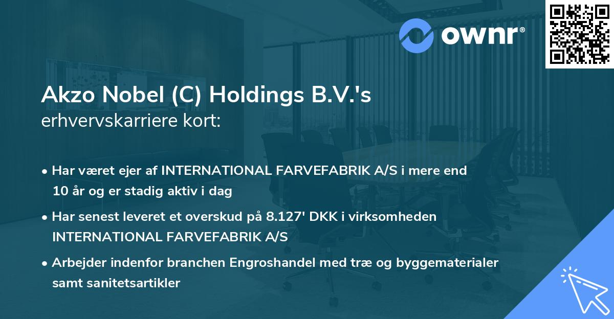 Akzo Nobel (C) Holdings B.V.'s erhvervskarriere kort