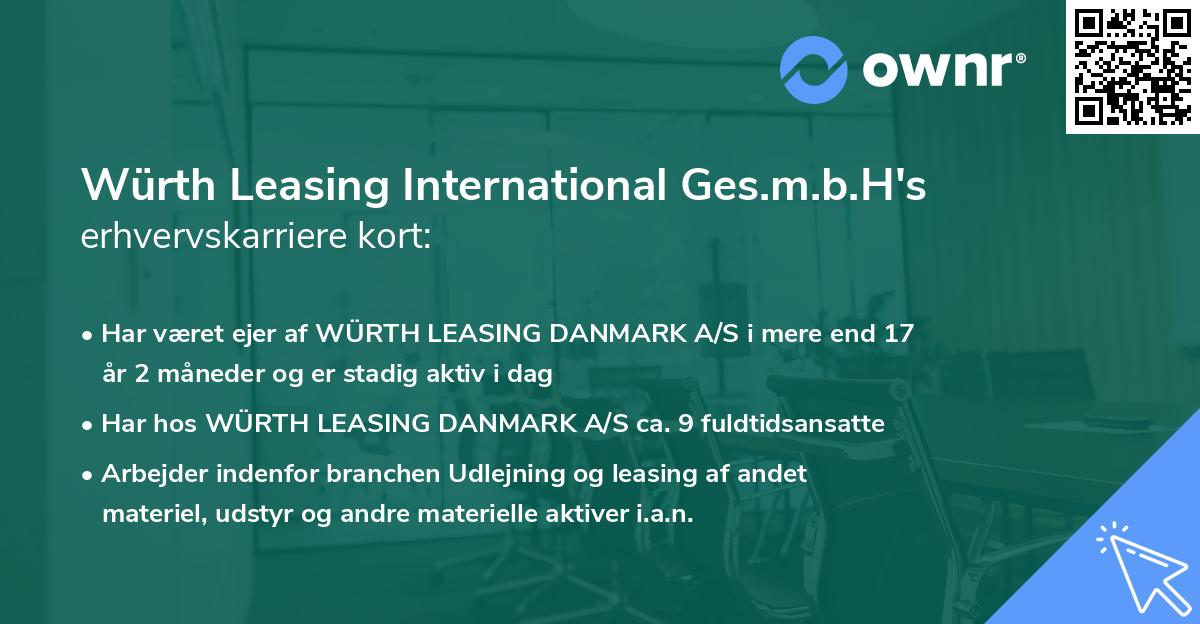 Würth Leasing International Ges.m.b.H's erhvervskarriere kort