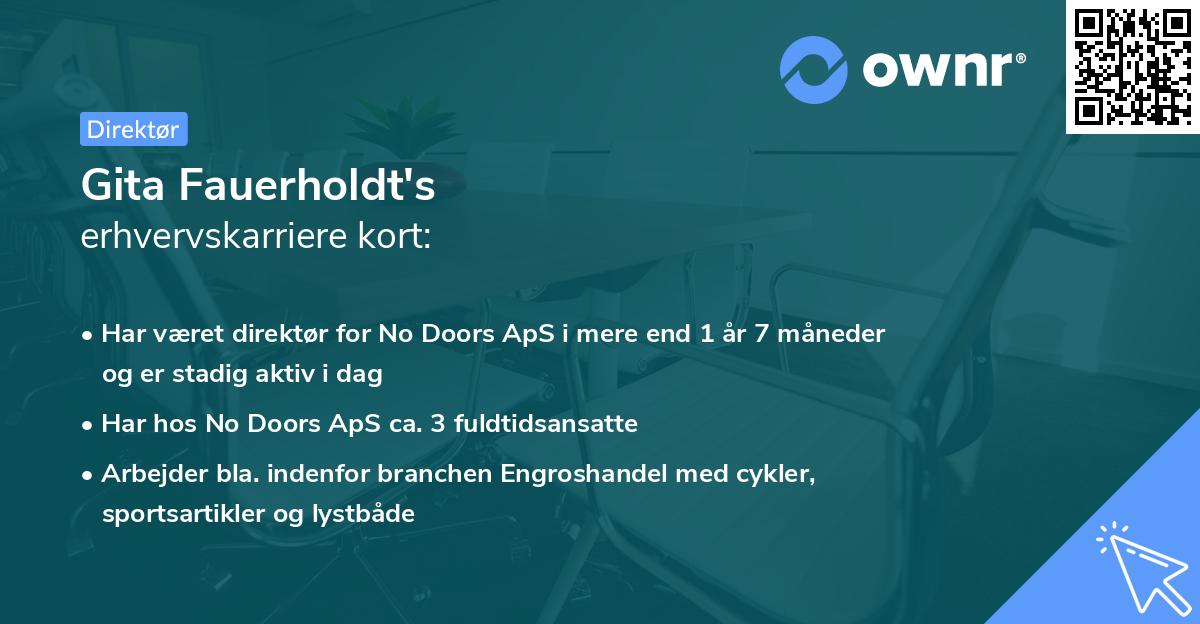 Gita Fauerholdt's erhvervskarriere kort
