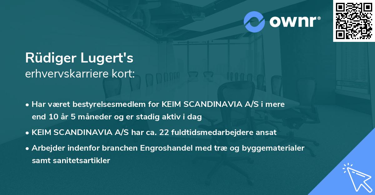 Rüdiger Lugert's erhvervskarriere kort