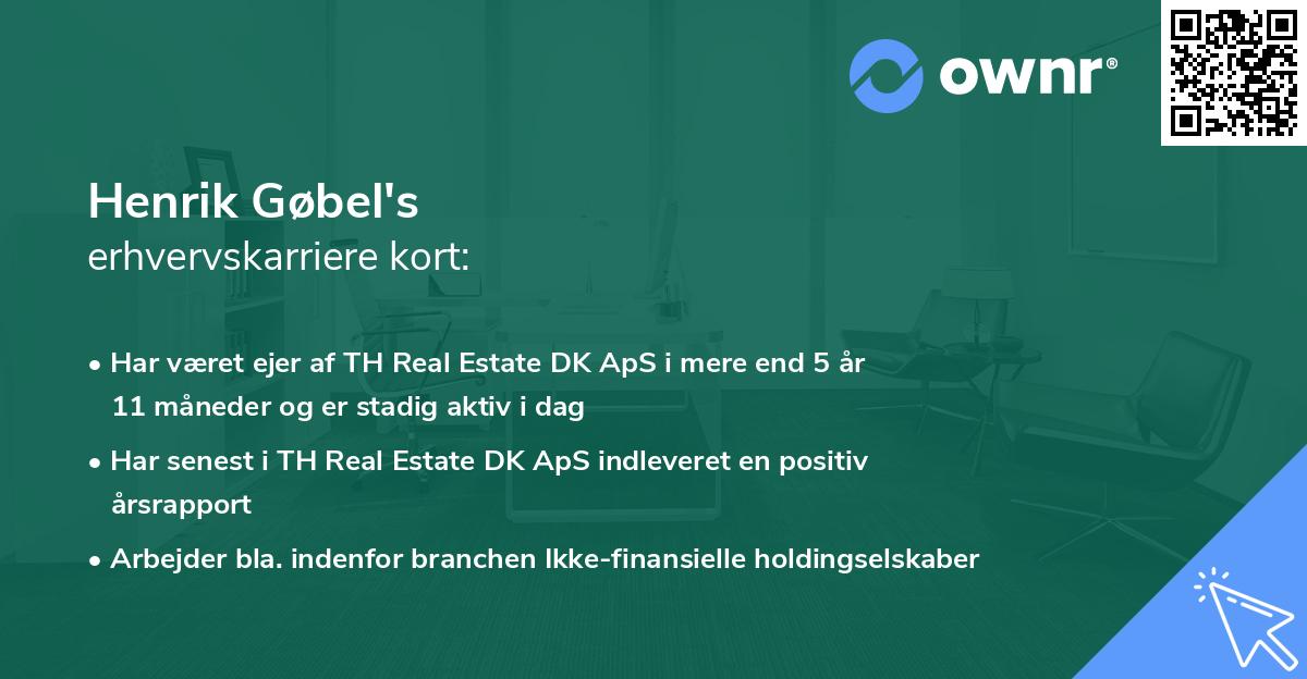Henrik Gøbel's erhvervskarriere kort