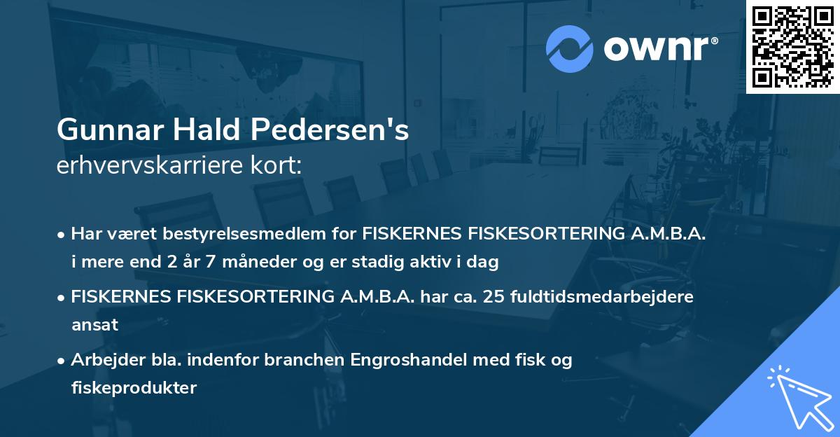 Gunnar Hald Pedersen's erhvervskarriere kort