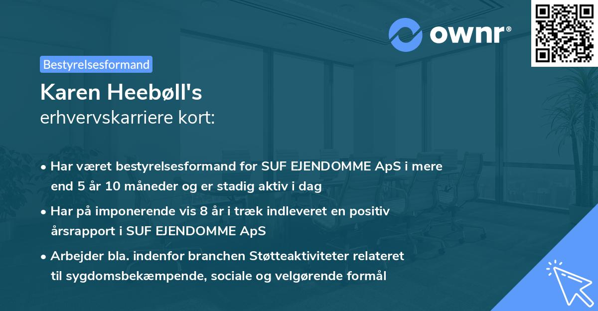 Karen Heebøll's erhvervskarriere kort