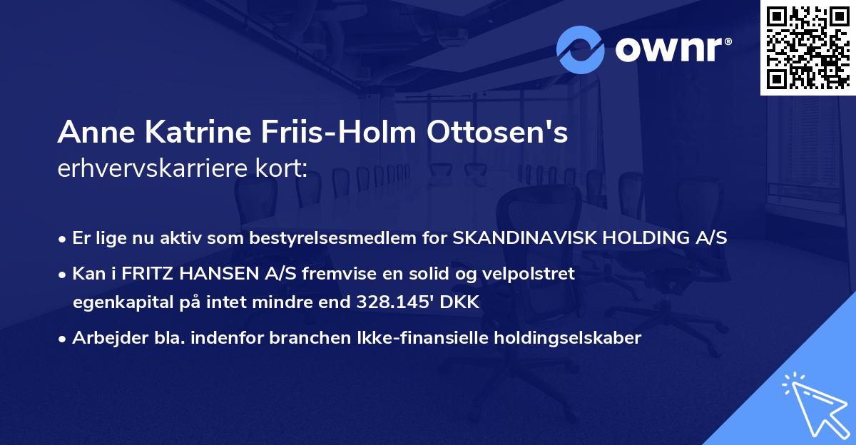 Anne Katrine Friis-Holm Ottosen's erhvervskarriere kort