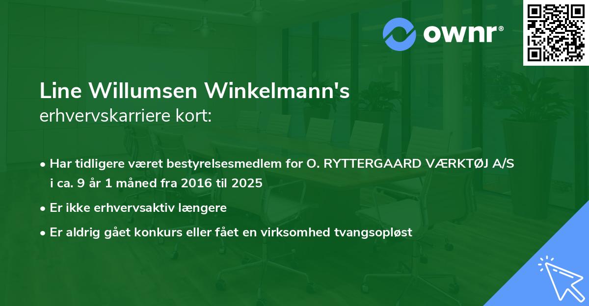 Line Willumsen Winkelmann's erhvervskarriere kort