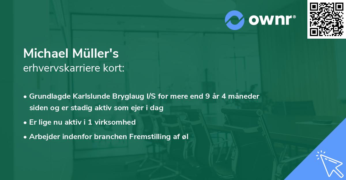 Michael Müller's erhvervskarriere kort