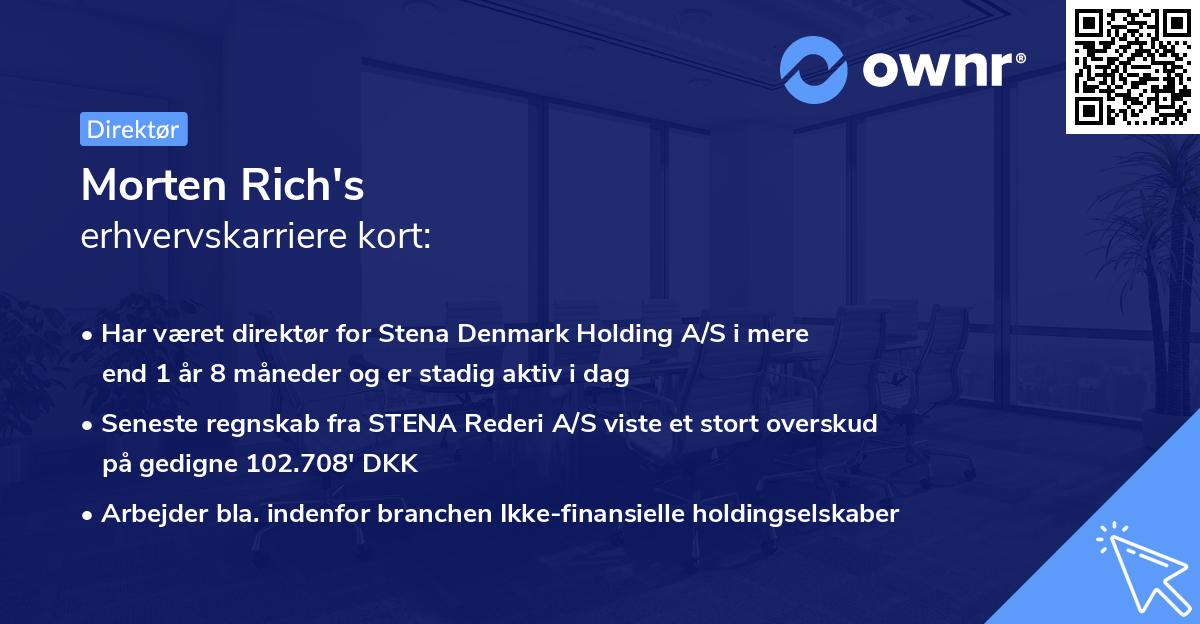 Morten Rich's erhvervskarriere kort