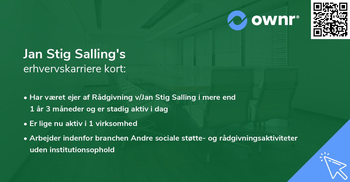 Jan Stig Salling's erhvervskarriere kort