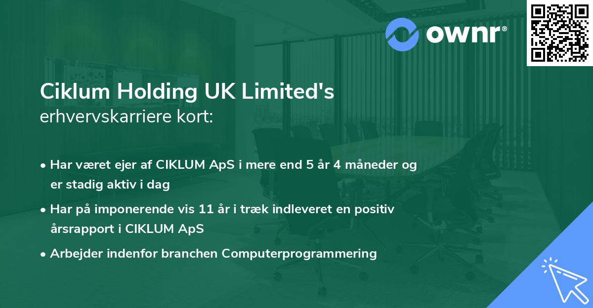 Ciklum Holding UK Limited's erhvervskarriere kort