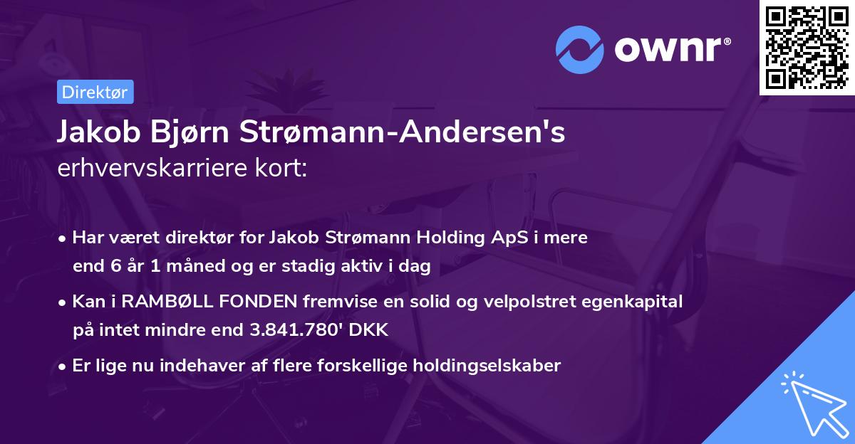 Jakob Bjørn Strømann-Andersen's erhvervskarriere kort