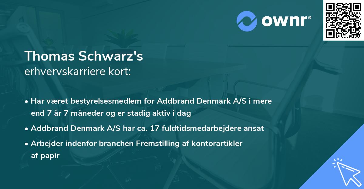 Thomas Schwarz's erhvervskarriere kort