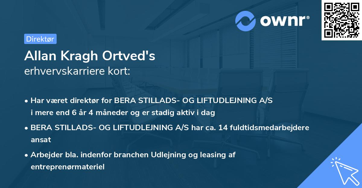 Allan Kragh Ortved's erhvervskarriere kort