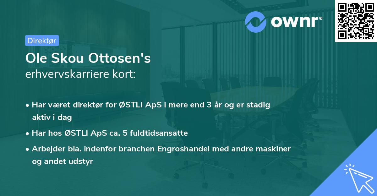 Ole Skou Ottosen's erhvervskarriere kort