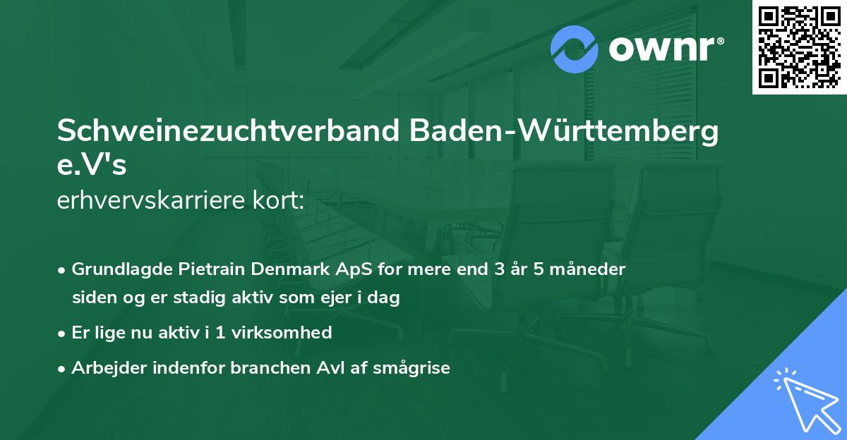 Schweinezuchtverband Baden-Württemberg e.V's erhvervskarriere kort