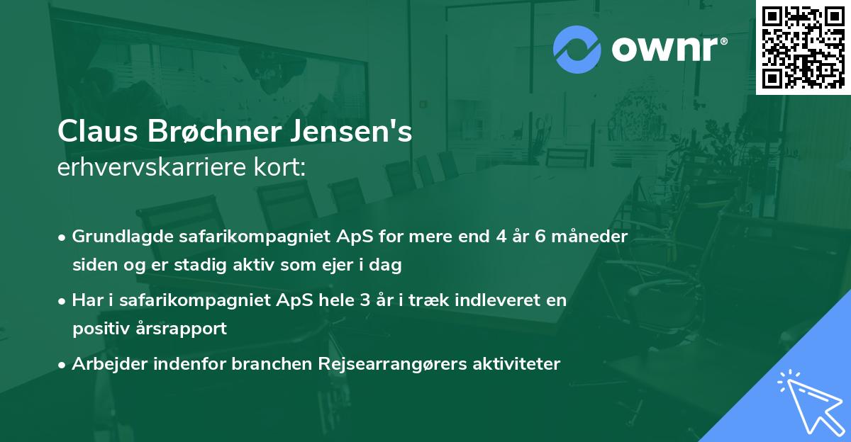 Claus Brøchner Jensen's erhvervskarriere kort