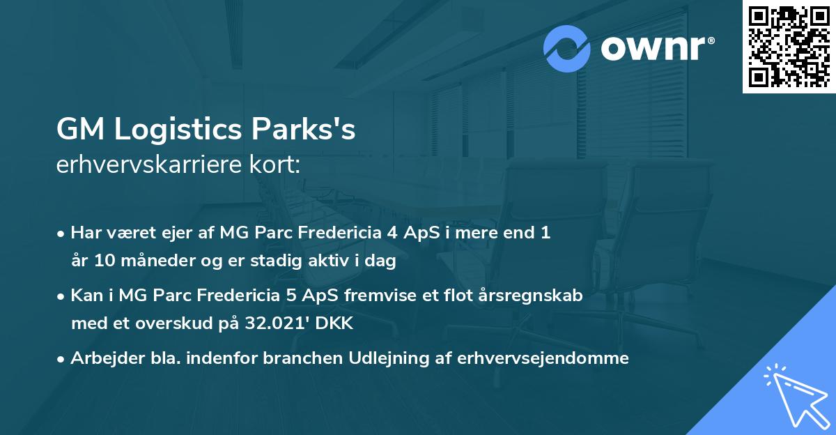 GM Logistics Parks's erhvervskarriere kort