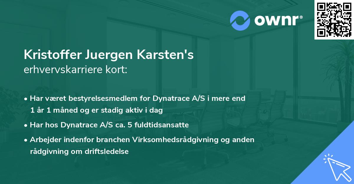 Kristoffer Juergen Karsten's erhvervskarriere kort