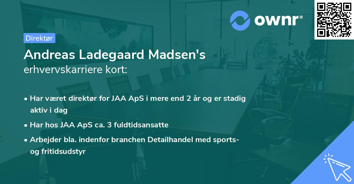 Andreas Ladegaard Madsen's erhvervskarriere kort