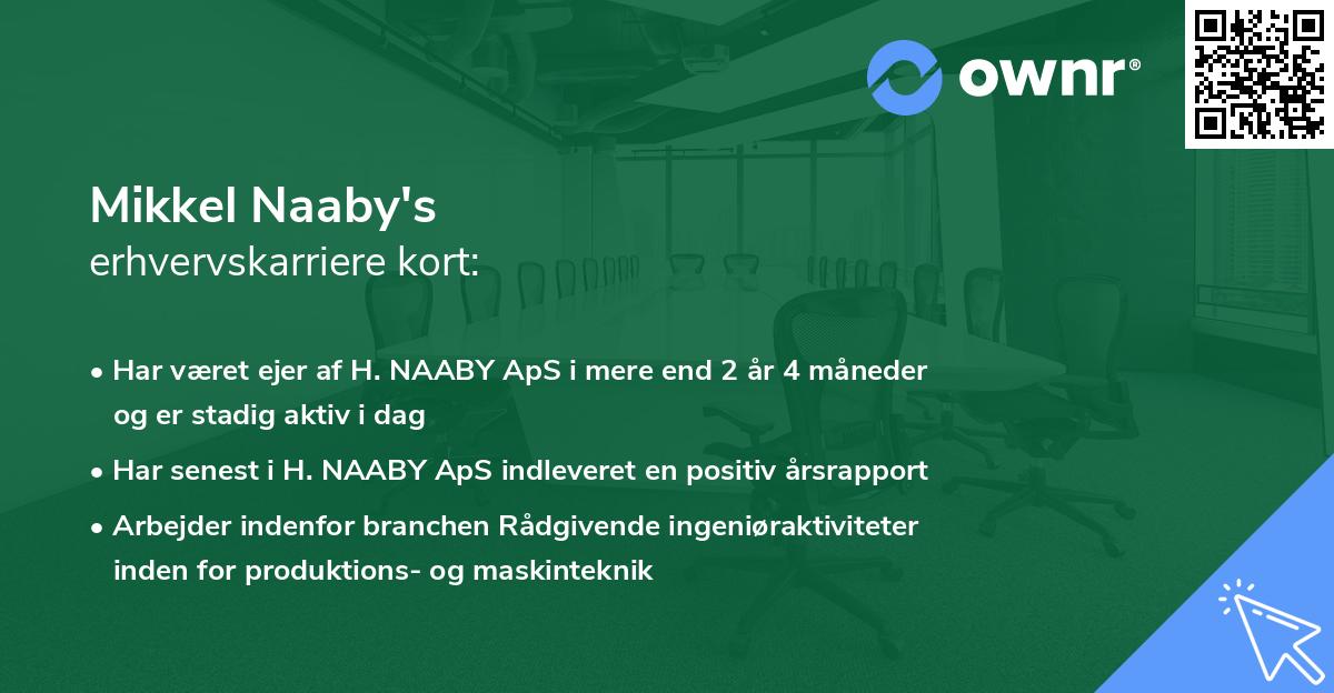 Mikkel Naaby's erhvervskarriere kort